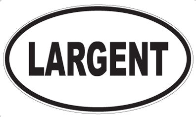 LARGENT - Oval Sticker