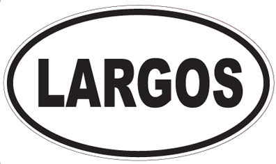 LARGOS - Oval Sticker