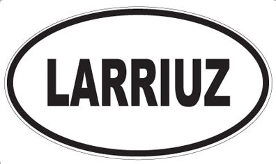 LARRIUZ - Oval Sticker
