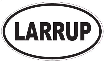 LARRUP - Oval Sticker