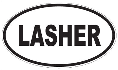 LASHER - Oval Magnet