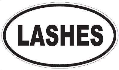 LASHES - Oval Sticker