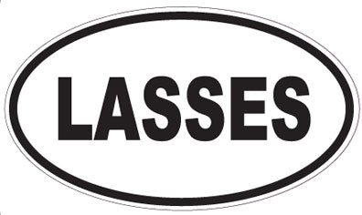 LASSES - Oval Sticker
