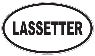 LASSETTER - Oval Sticker