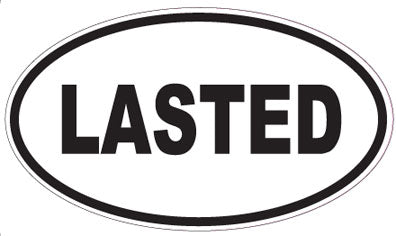 LASTED - Oval Sticker