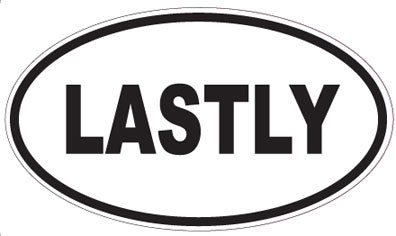 LASTLY - Oval Sticker
