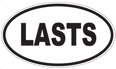 LASTS - Oval Magnet