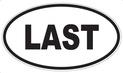 LAST - Oval Magnet