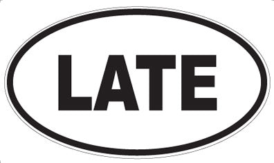 LATE - Oval Sticker