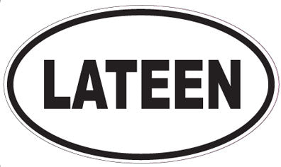 LATEEN - Oval Sticker