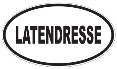 LATENDRESSE - Oval Sticker