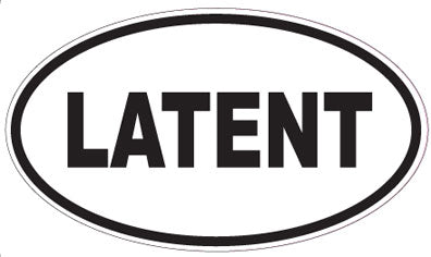 LATENT - Oval Sticker