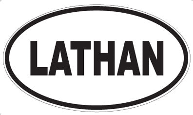 LATHAN - Oval Sticker