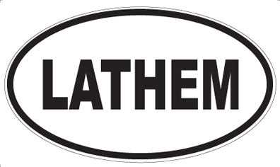 LATHEM - Oval Sticker
