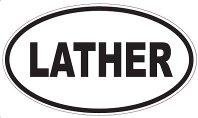 LATHER - Oval Sticker