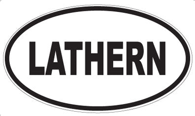LATHERN - Oval Sticker