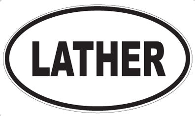 LATHER - Oval Magnet