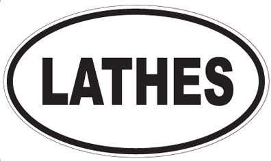 LATHES - Oval Sticker