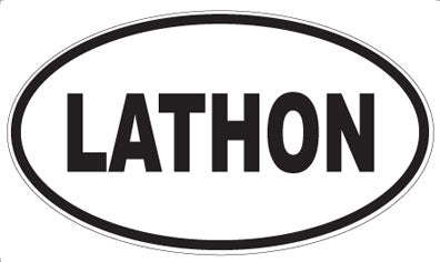 LATHON - Oval Sticker