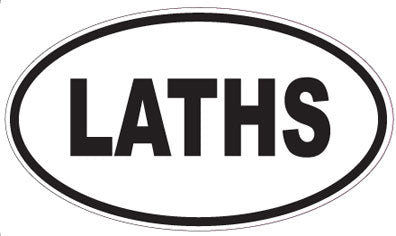 LATHS - Oval Sticker