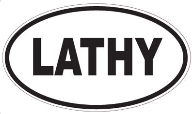 LATHY - Oval Sticker