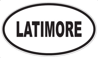 LATIMORE - Oval Sticker