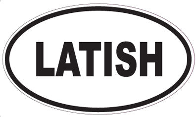 LATISH - Oval Sticker