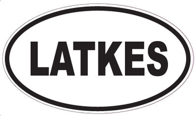 LATKES - Oval Sticker
