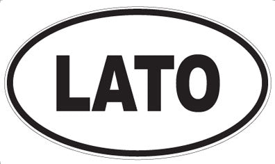 LATO - Oval Sticker