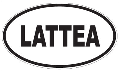 LATTEA - Oval Sticker