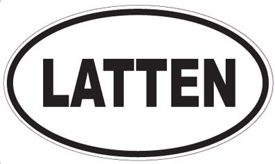 LATTEN - Oval Sticker