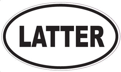 LATTER - Oval Sticker