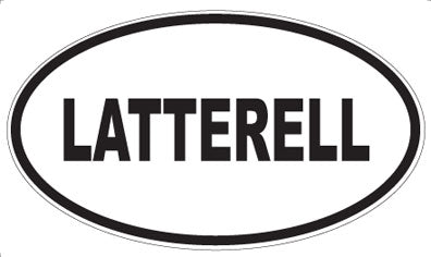 LATTERELL - Oval Sticker