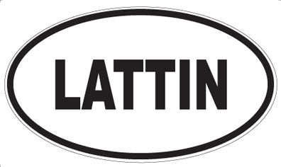 LATTIN - Oval Sticker