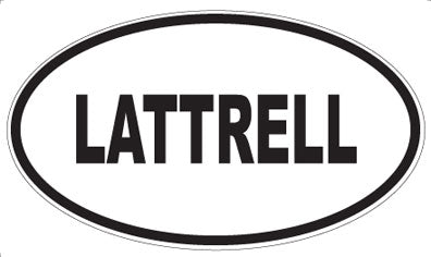 LATTRELL - Oval Sticker