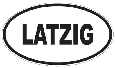 LATZIG - Oval Sticker