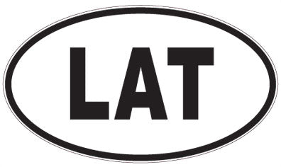 LAT - 3 Letter Initials Oval Magnet
