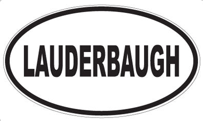 LAUDERBAUGH - Oval Sticker