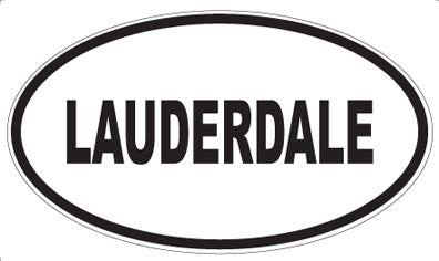 LAUDERDALE - Oval Magnet