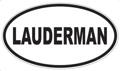 LAUDERMAN - Oval Sticker