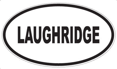 LAUGHRIDGE - Oval Sticker