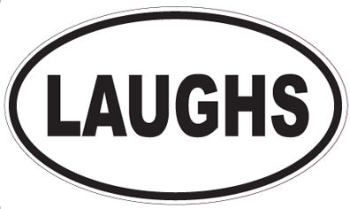 LAUGHS - Oval Sticker