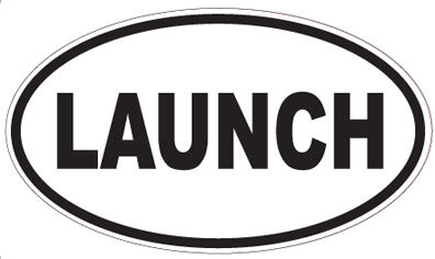 LAUNCH - Oval Sticker