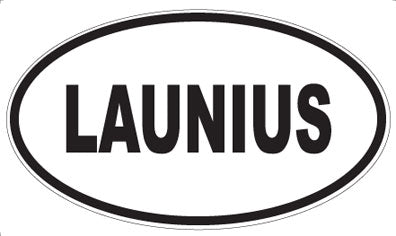 LAUNIUS - Oval Sticker