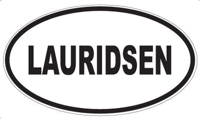 LAURIDSEN - Oval Sticker