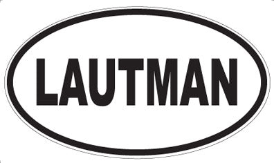 LAUTMAN - Oval Sticker