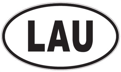 LAU - 3 Letter Initials Oval Magnet