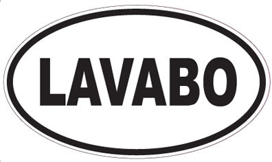 LAVABO - Oval Sticker
