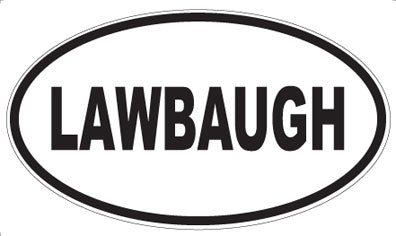 LAWBAUGH - Oval Sticker