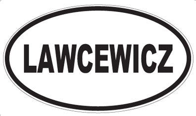 LAWCEWICZ - Oval Magnet